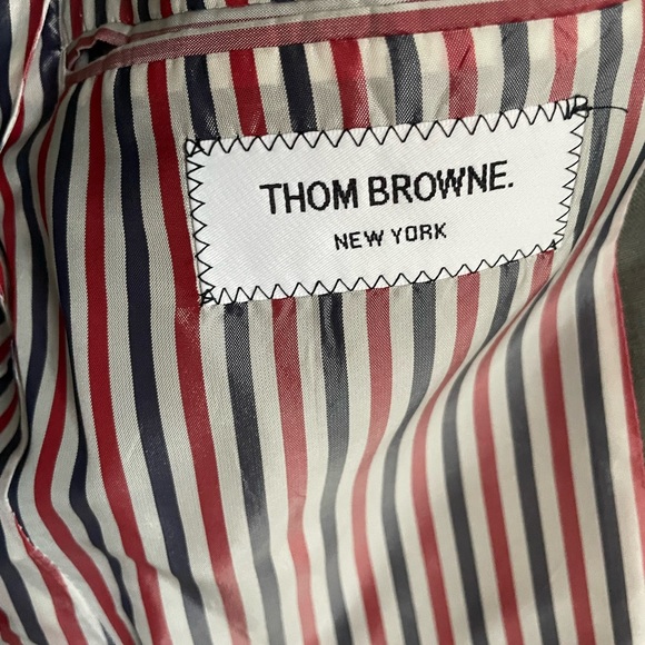Thom Browne linen blend blazer sportcoat. Size 0 (equivalent to sizes 36-38). - Picture 6 of 15